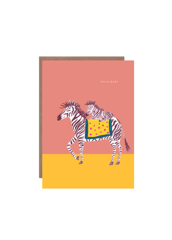 " Zebra with Baby " Card